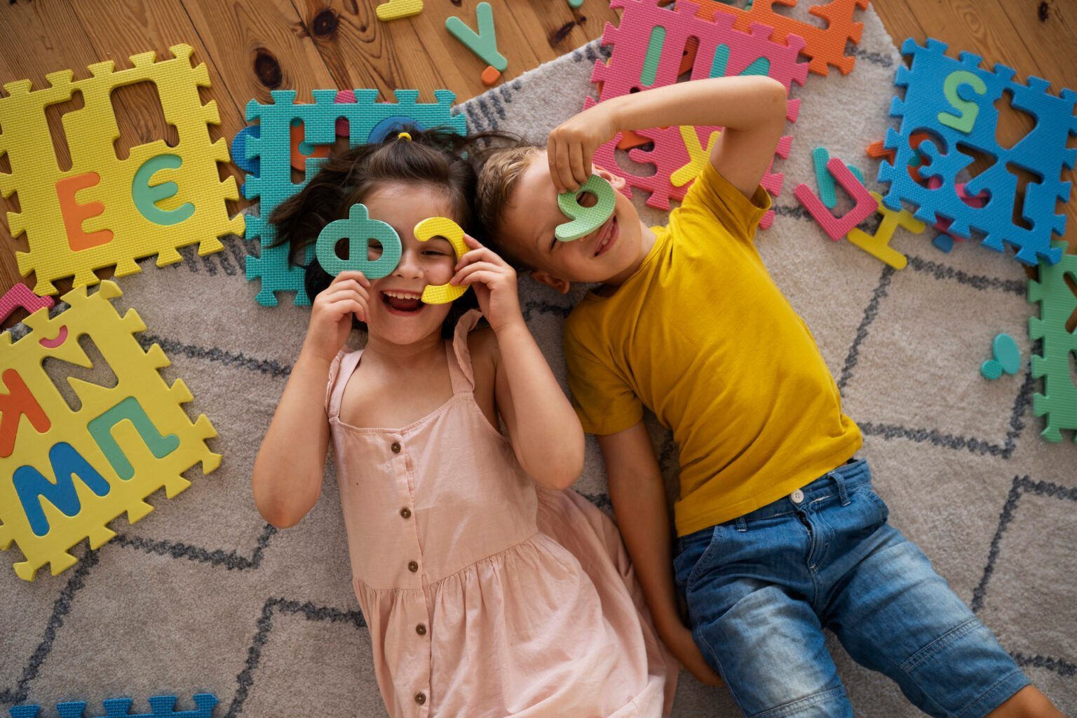 <strong>Creating a Colorful World: Fun and Educational Crafts for Preschoolers</strong> 1 siblings playing with brain teaser toys 1 1536x1024 1 1